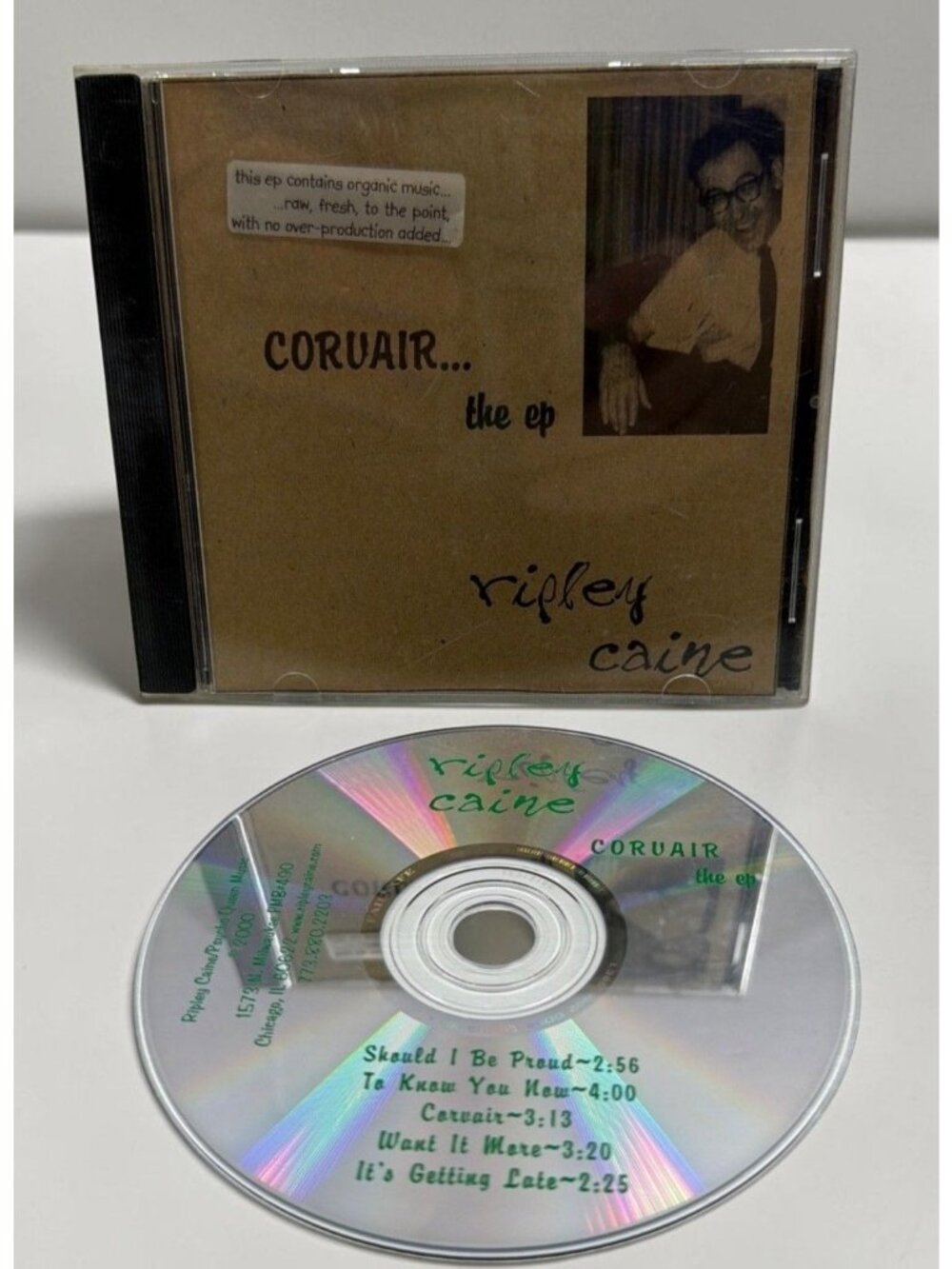 Ripley Caine Corvair The EP CD 2000 CD Promo Jazz Pop Folk Psycho Queen Music